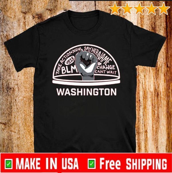 LOGO #BLM2020 - THE WNBPA SPEAKS WASHINGTON T-SHIRT