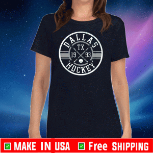 Texas Dallas Ice Hockey Sticks Star Vintage T-Shirt