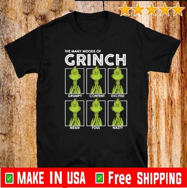 The many moods of Grinch Official T-Shirt
