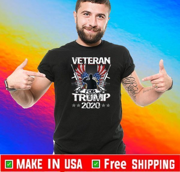 Veterans For Trump 2020 Gifts Military Republican Supporters US Flag T-Shirt