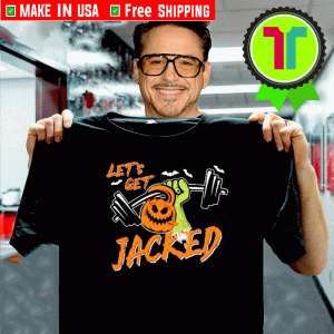 Weightlifting Pumpkin Let’s get Jacked Halloween Official T-Shirt