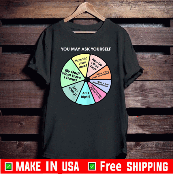 You May Ask Yourself - 80's Music Retro Lyrics Pie Chart 2020 T-Shirt