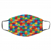 Autism Awareness puzzle piece drawing Face Mask
