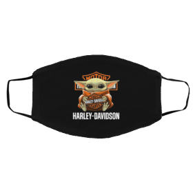 Love Baby Yoda Hug Harley Davidson Face Masks