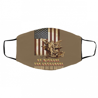 Michael Archangel Protect US Flag Face Masks
