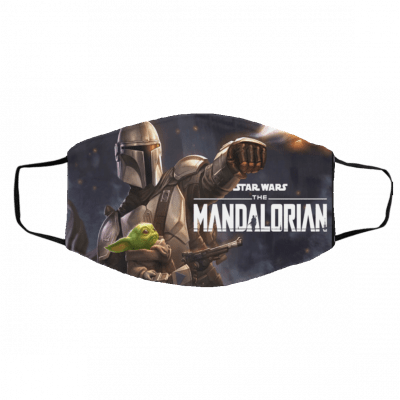 Yoda and The Mandalorian Face Mask