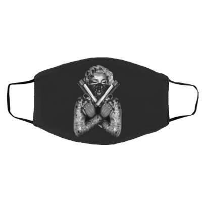MARILYN MONROE GUNS WEED FACE MASK