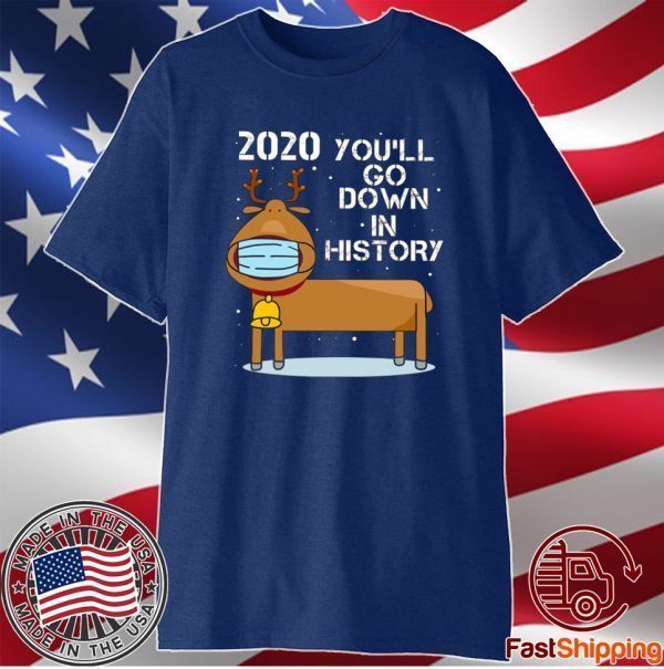 2020 You Go Down In History Wearing Mask Shirt