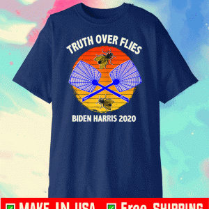 Biden Truth Over Flies Fly Swatter VP Harris 2020 Vintage T-Shirt
