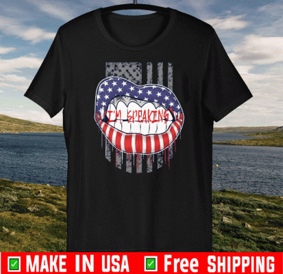 Buy im speaking USA Flag Lips T-Shirt