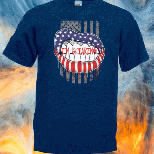 Buy im speaking USA Flag Lips T-Shirt