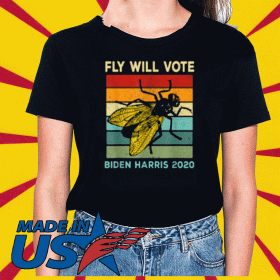 Fly Will Vote Biden Quote VP Debate Anti-Trump Retro T-Shirt