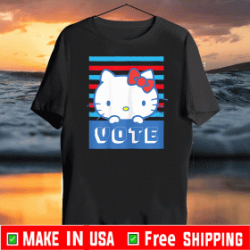 Hello Kitty Vote Stripes Unisex Tee Shirts