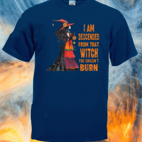 I Am Descended From That Witch You Couldn’t Burn Tee Shirts