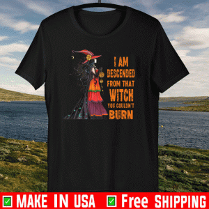 I Am Descended From That Witch You Couldn’t Burn Tee Shirts