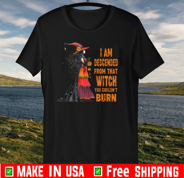 I Am Descended From That Witch You Couldn’t Burn Tee Shirts