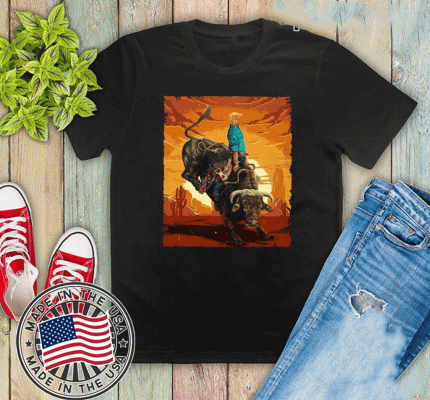 Trump Rodeo Bull Rider American Flag Unisex T-Shirt