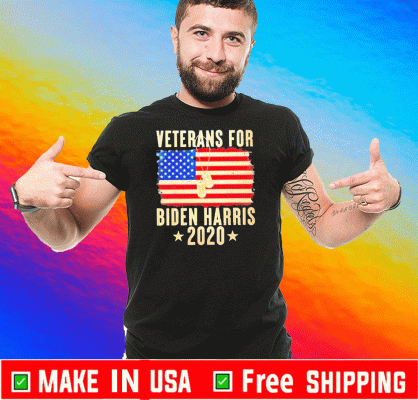 Veterans for Biden Harris 2020 American flag For T-Shirt