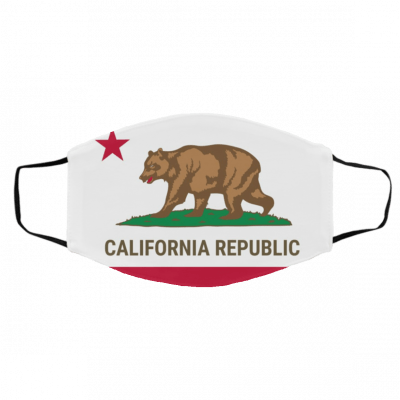 C-alif-or-nia Rep-ublic Face Mask