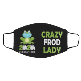 Cr-azy -Fro-g -l-ad-y 2-020 qua-r-anti-ned Face Mask