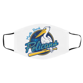 M-y-r-t-l-e Be-a-c-h P-e-l-i-ca-n-s Face Mask