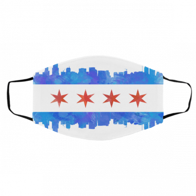 C-h-i-c-a-g-o F-l-a-g C-i-t-y-s-c-a-p-e Face Mask