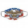 H-a-r-l-e-y D-a-v-i-d-s-o-n., A-m-e-r-i-c-a-n F-l-a-g Face Mask