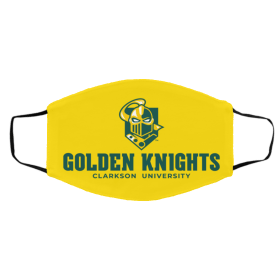 C-l-a-r-k-s-on U-n-i-v-e-r-s-i-t-y G-o-l-d-e-n K-n-i-g-h-t-s Face Mask