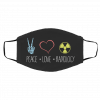 Pe-a-ce Lo-ve Ra-di-olo-gy Tra-de-m-ark Face Mask