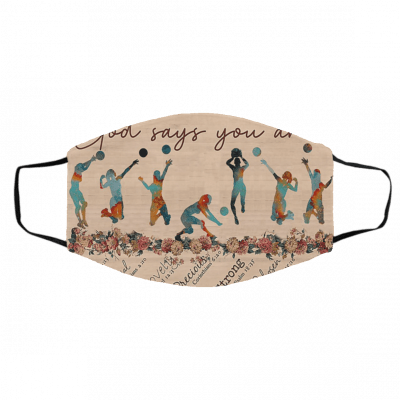 Vol-le-yb-all G-o-d -S-a-y Face Mask