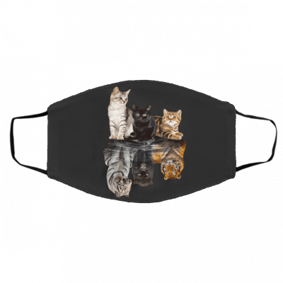 C-ats Re-flec-tio-n Tig-er-s Face Mask