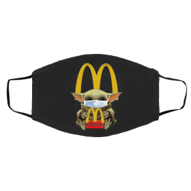 B-aby Y-od-a Hu-g M-cD-ona-lds Face Mask
