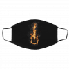 Ele-ctri-c Gui-tar I-n Fi-re A-nd W-at-er Face Mask