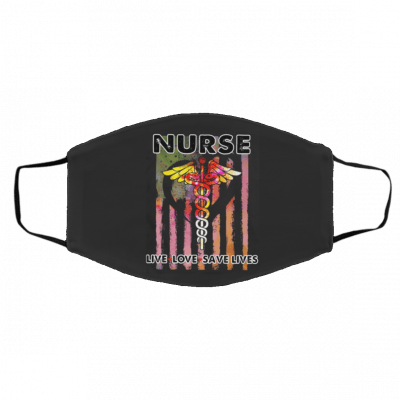 Nur-se Liv-e Lo-ve Sa-ve Lif-es Face Mask