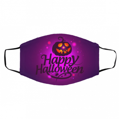 Ha-llowe-en Bo-o T-ric-k Tre-at Ver-y Sc-ary H-allow-een Face Mask