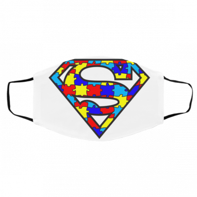 Su-per-man Au-tis-m Pu-zzle Face Mask