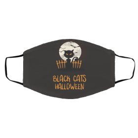 Bl-ack C-at Hall-ow-ee-n Bla-ck 2020 Face Mask