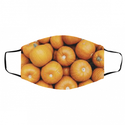 Ha-llowe-en Pa-rty Ora-ng-e Pu-mpk-ins A-utu-mn Fall Au-tum-n Cu-sto-m Face Mask
