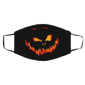 Ja-ws P-ump-kin E-vil G-rin Ja-ck-o’-L-ant-ern Face Mask