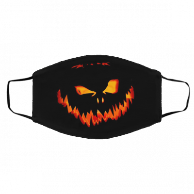 Ja-ws P-ump-kin E-vil G-rin Ja-ck-o’-L-ant-ern Face Mask