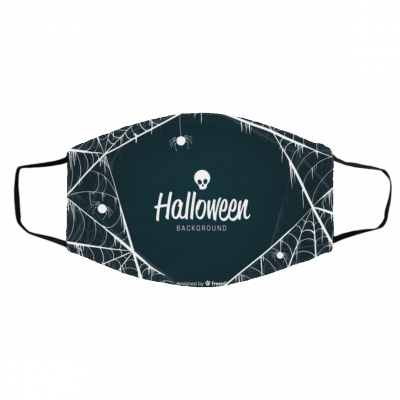 Ha-llow-een Sk-ull Co-bwe-b Ba-ckgr-ound Face Mask