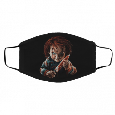 C-hu-cky hor-ror ch-arac-ter Hall-owee-n Face Mask