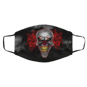 Cr-ee-py Clo-wn M-o-uth Ha-llow-ee-n 20-20 Face Mask