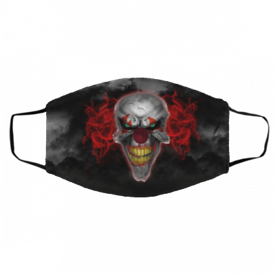Cr-ee-py Clo-wn M-o-uth Ha-llow-ee-n 20-20 Face Mask