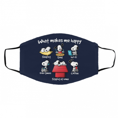 Wh-at Ma-ke-s M-e Hap-py Sno-opy Face Mask