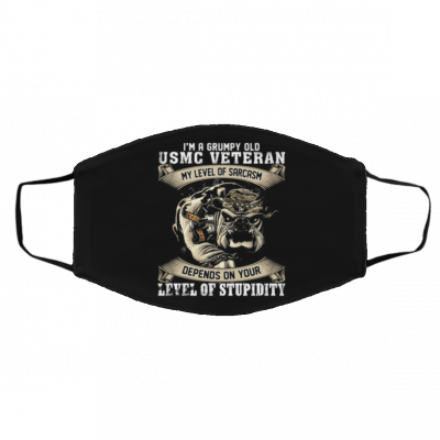 I’-m A Gr-um-py Ol-d US-MC Ve-teran Face Mask