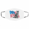 C-at O-pen-ed Am-er-ica-n Fla-g Face Mask