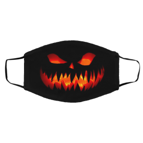 Pu-mp-kin H-allo-wee-n Logo Face Mask