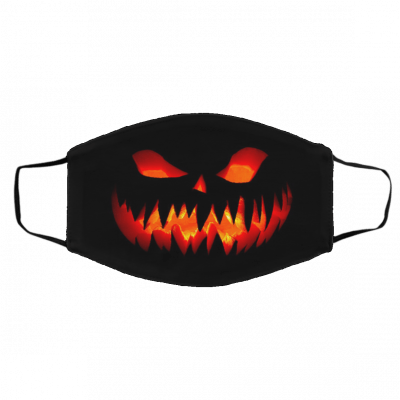 Pu-mp-kin H-allo-wee-n Logo Face Mask
