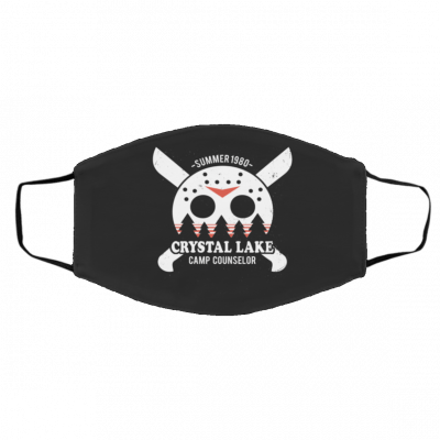 Su-mm-er 19-80 Cr-ysta-l La-ke- Ca-mp -Co-unsel-or Face Mask